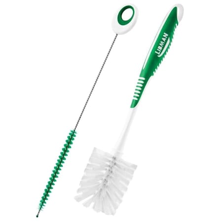 Libman Libman 2.5 in. W Soft Bristle 6 in. Plastic/Rubber Handle Bottle and Straw Brush Set 1371